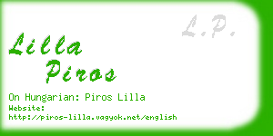 lilla piros business card